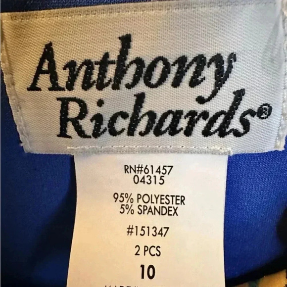 Anthony Richards Ladies Blue Yellow Floral Sheath Dress Size 10 MINT - Picture 2 of 13